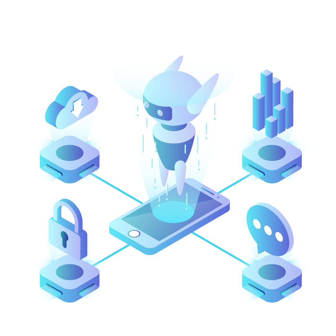 Intelligent Apps AI solution illustration