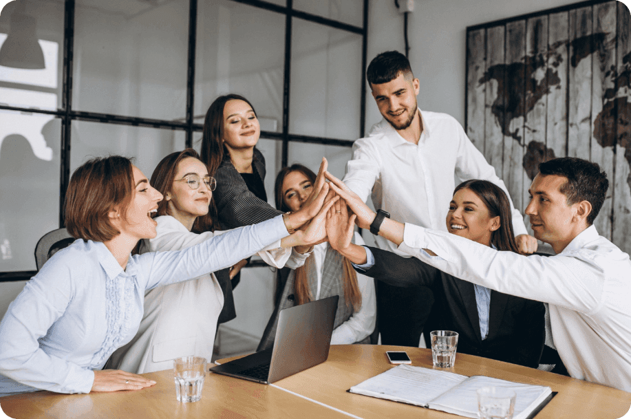 Team working together